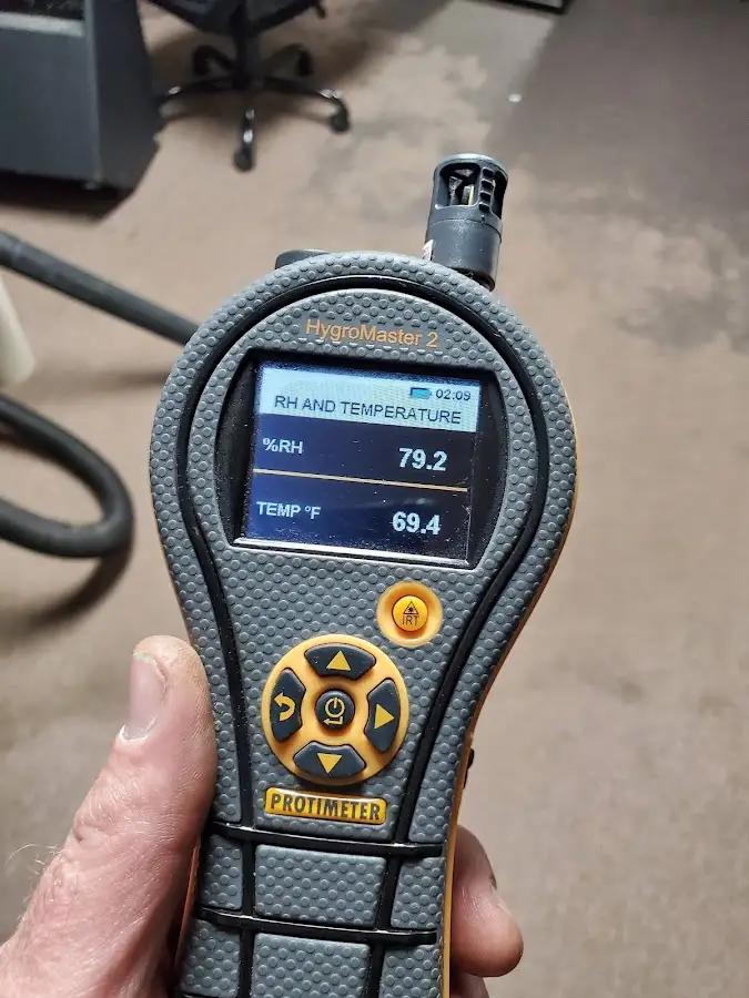 Moisture meter humidity assessment for Fire & Smoke Damage Restoration in Bowie