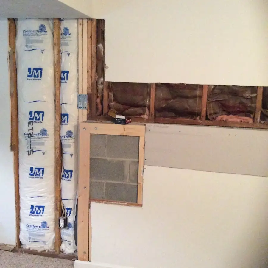 Wall insulation replacement during Contents Cleaning & Restoration in Bowie